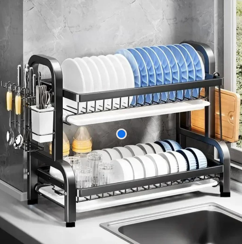Secador Escurridor de Platos 2 Niveles | Organización Eficiente para tu Cocina
