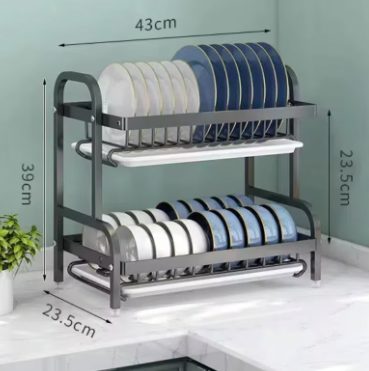 Secador Escurridor de Platos 2 Niveles | Organización Eficiente para tu Cocina